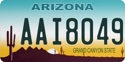 AZ license plate AAI8049