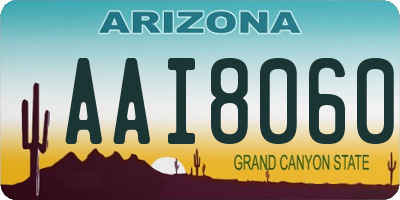 AZ license plate AAI8060