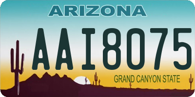 AZ license plate AAI8075