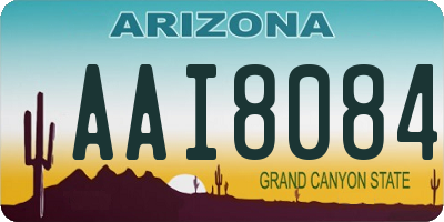 AZ license plate AAI8084