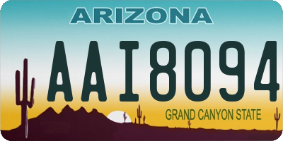 AZ license plate AAI8094