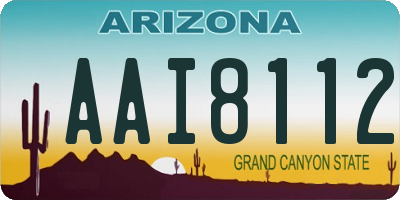 AZ license plate AAI8112