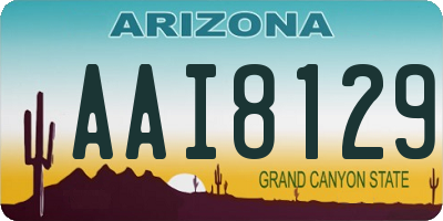 AZ license plate AAI8129