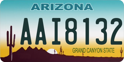 AZ license plate AAI8132