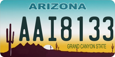 AZ license plate AAI8133