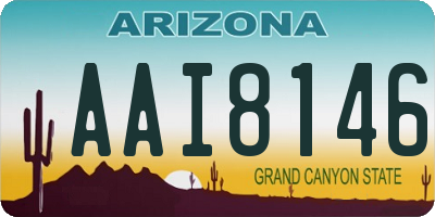 AZ license plate AAI8146