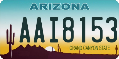 AZ license plate AAI8153