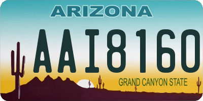 AZ license plate AAI8160