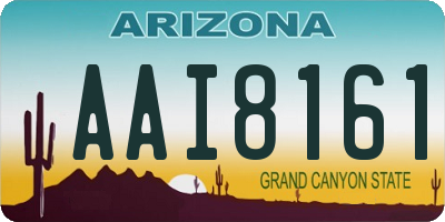 AZ license plate AAI8161