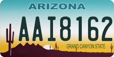 AZ license plate AAI8162