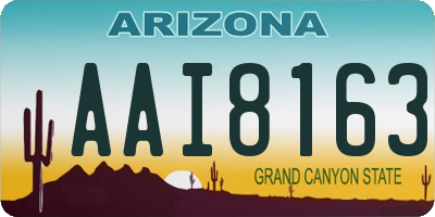 AZ license plate AAI8163