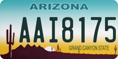 AZ license plate AAI8175