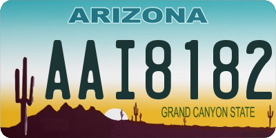 AZ license plate AAI8182
