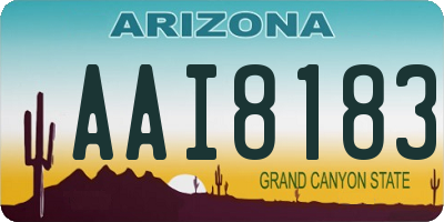 AZ license plate AAI8183