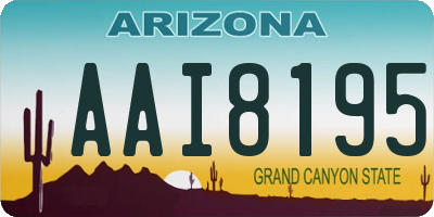 AZ license plate AAI8195