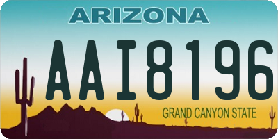 AZ license plate AAI8196