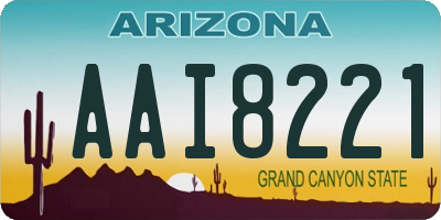 AZ license plate AAI8221