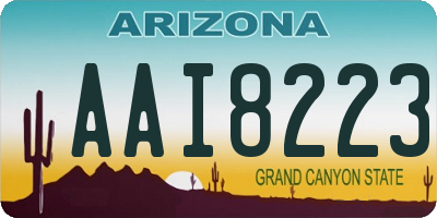 AZ license plate AAI8223
