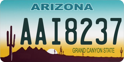 AZ license plate AAI8237