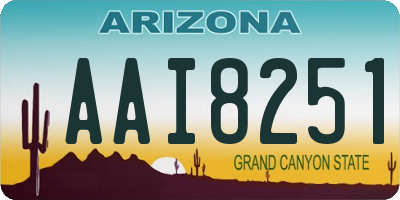 AZ license plate AAI8251