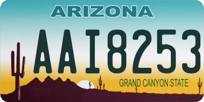 AZ license plate AAI8253