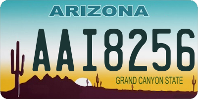 AZ license plate AAI8256