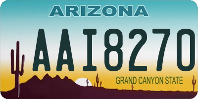 AZ license plate AAI8270