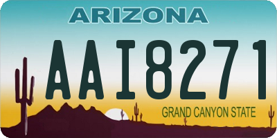 AZ license plate AAI8271