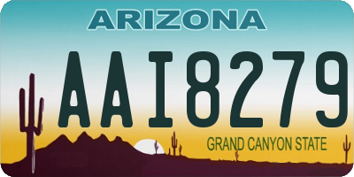 AZ license plate AAI8279