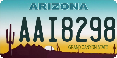 AZ license plate AAI8298