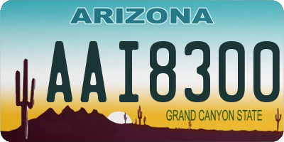 AZ license plate AAI8300
