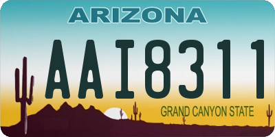 AZ license plate AAI8311