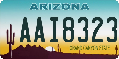 AZ license plate AAI8323