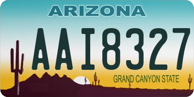AZ license plate AAI8327