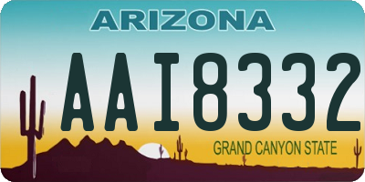 AZ license plate AAI8332