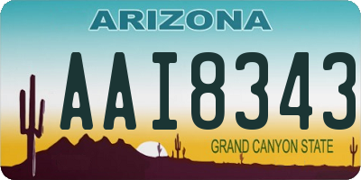 AZ license plate AAI8343