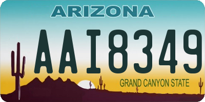 AZ license plate AAI8349