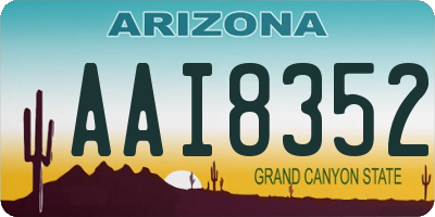 AZ license plate AAI8352