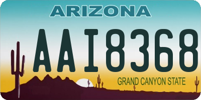AZ license plate AAI8368