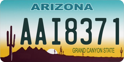 AZ license plate AAI8371