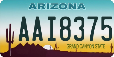 AZ license plate AAI8375