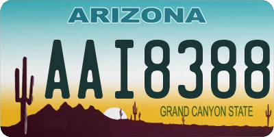 AZ license plate AAI8388