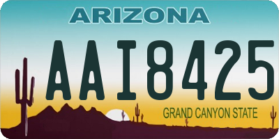 AZ license plate AAI8425