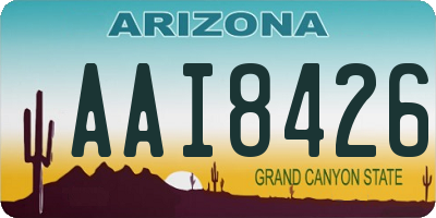AZ license plate AAI8426