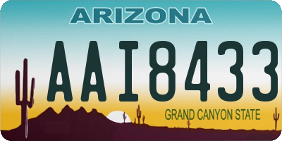 AZ license plate AAI8433