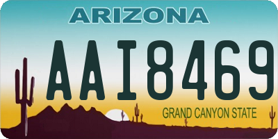 AZ license plate AAI8469