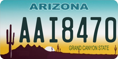 AZ license plate AAI8470