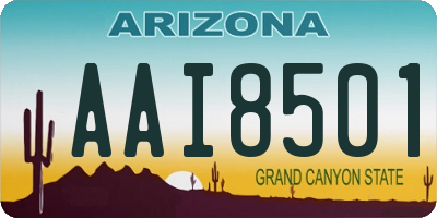 AZ license plate AAI8501