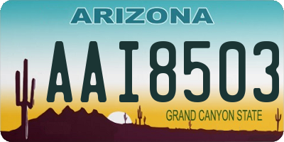 AZ license plate AAI8503