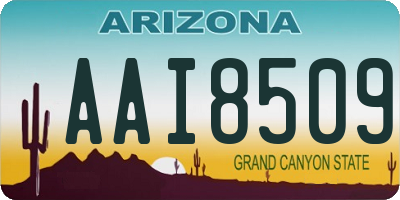 AZ license plate AAI8509